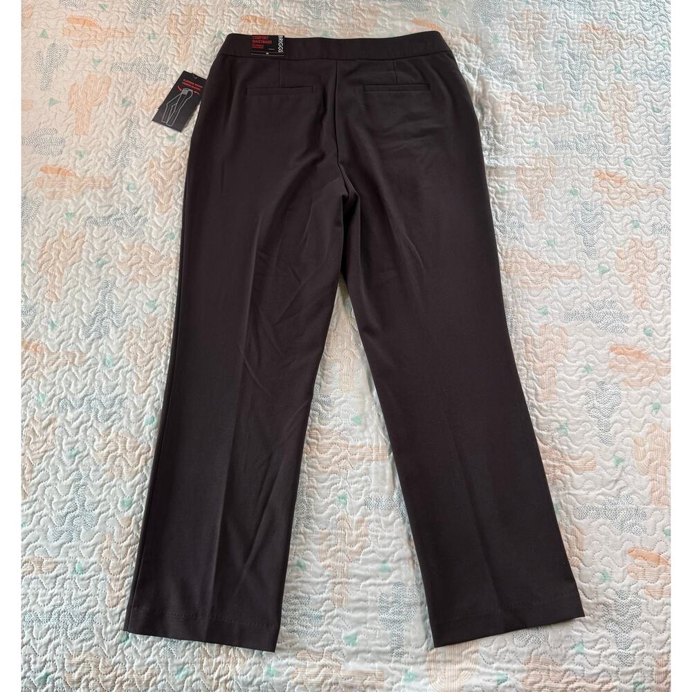 Briggs Womens Dress Pants 8S Brown Slimming Pull On Straight Leg - Picture 2 of 9